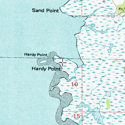 Topographic Map of Hardy Point, FL