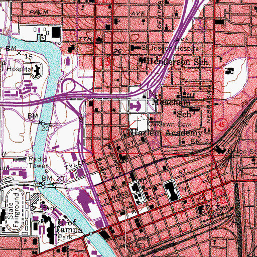 Topographic Map of Harlem Academy, FL