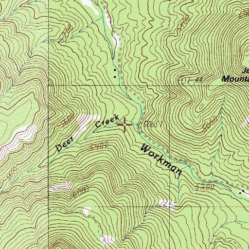 Topographic Map of Deer Creek, AZ