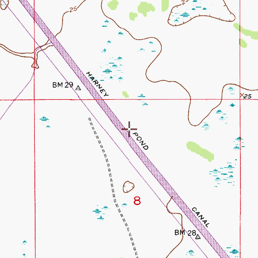 Topographic Map of Harney Pond Canal, FL