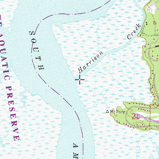 Topographic Map of Harrison Creek, FL