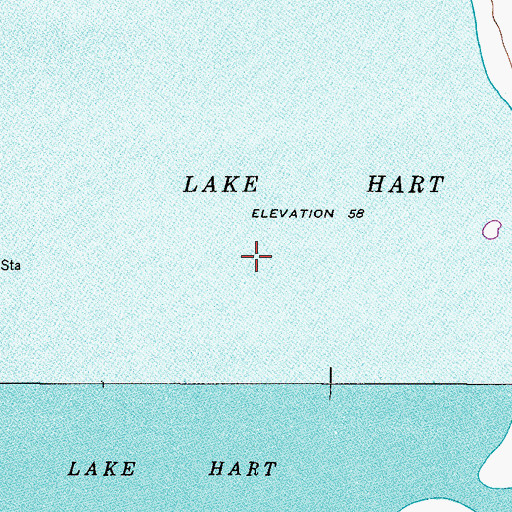 Topographic Map of Lake Hart, FL