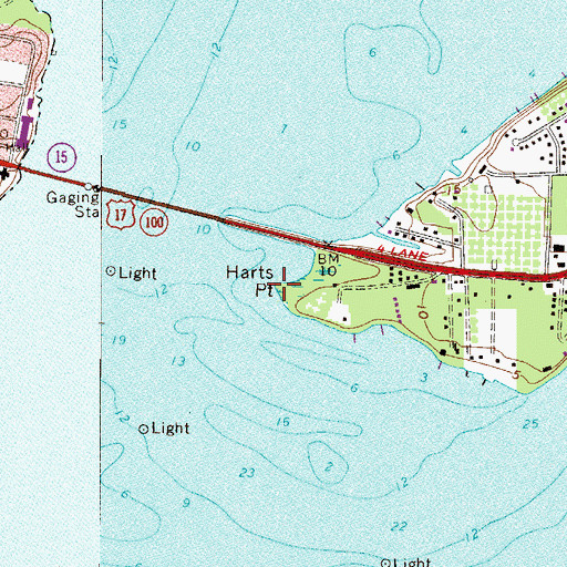 Topographic Map of Harts Point, FL