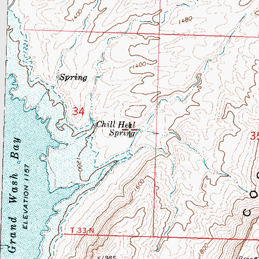 Topographic Map of Chill Heal Spring, AZ