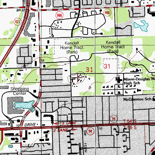 Topographic Map of Haven School (historical), FL