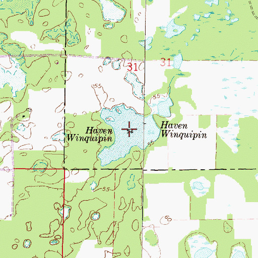 Topographic Map of Haven Winquipin, FL