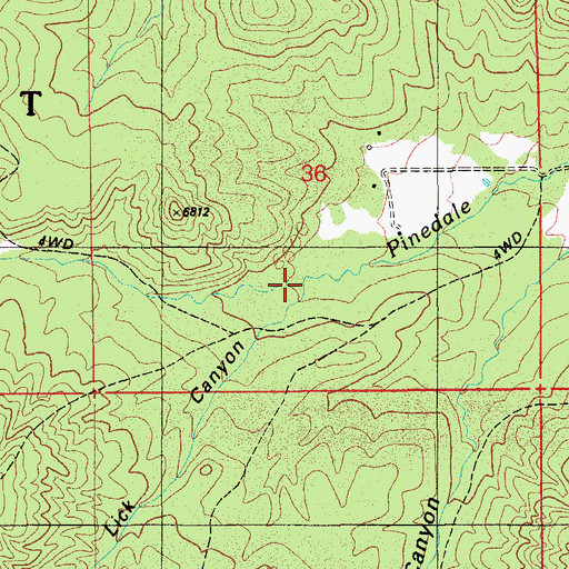 Topographic Map of Deer Lick Canyon, AZ