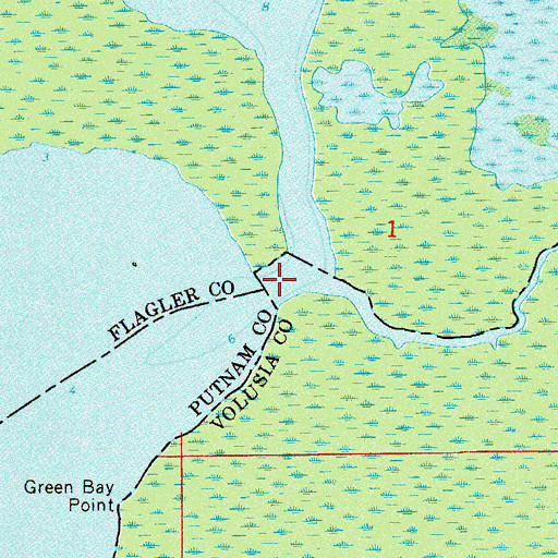 Topographic Map of Haw Creek, FL