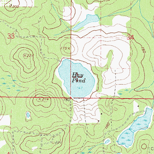 Topographic Map of Hay Pond, FL