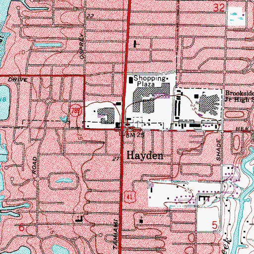 Topographic Map of South Trail, FL