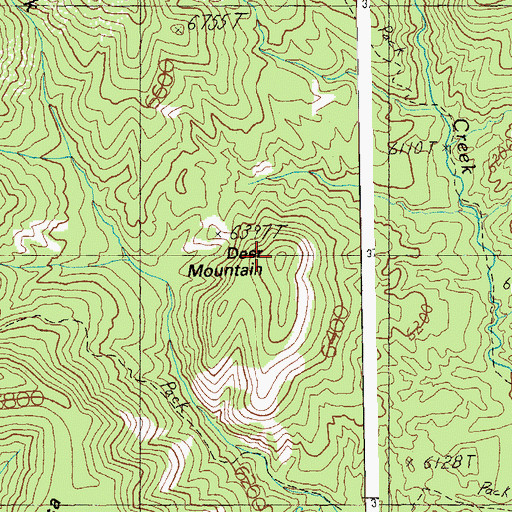 Topographic Map of Deer Mountain, AZ