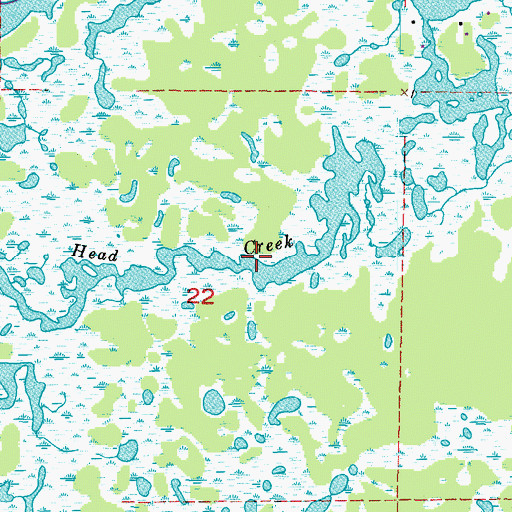 Topographic Map of Head Creek, FL