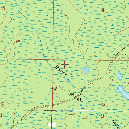 Topographic Map of Head Swamp, FL