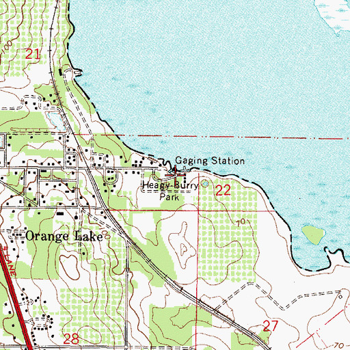 Topographic Map of Heagy Burry Park, FL