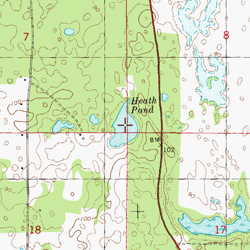 Topographic Map of Heath Pond, FL
