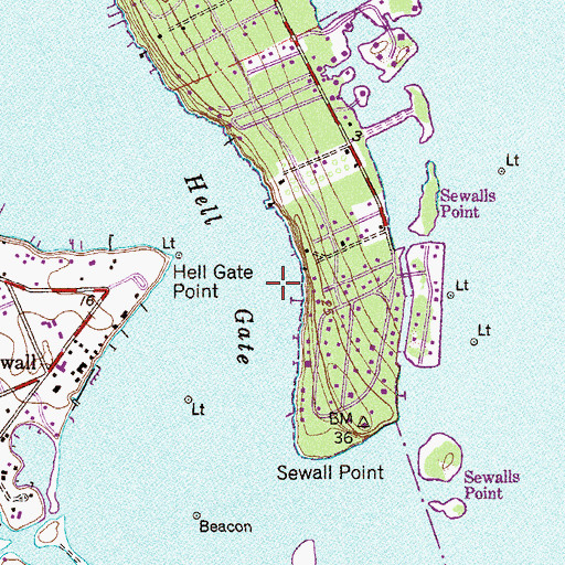 Topographic Map of Hell Gate, FL