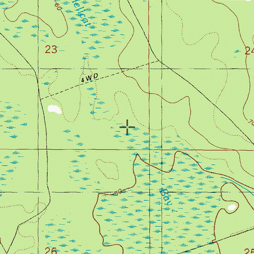Topographic Map of Hellcat Bay, FL