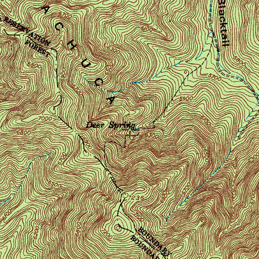 Topographic Map of Deer Spring, AZ