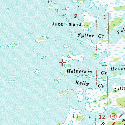 Topographic Map of Helverson Creek, FL