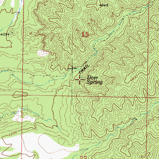 Topographic Map of Deer Spring, AZ