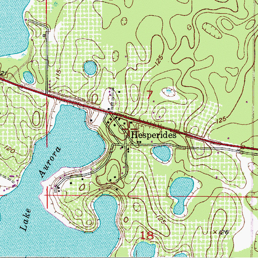 Topographic Map of Hesperides, FL