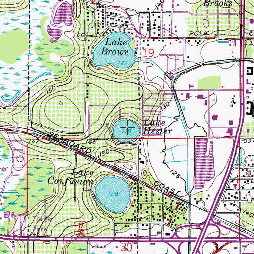 Topographic Map of Lake Hester, FL