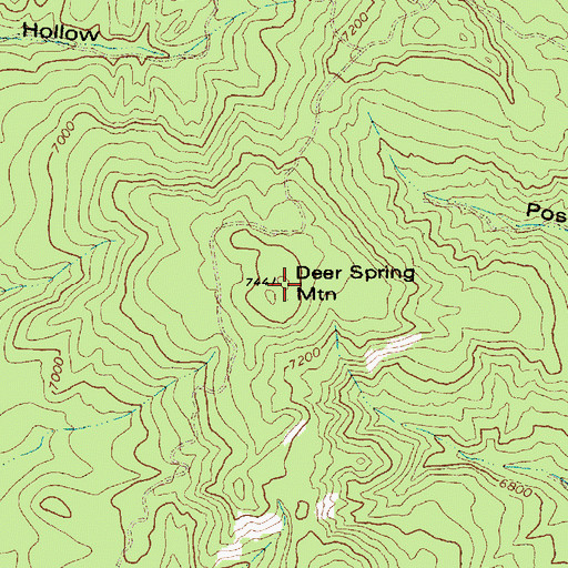 Topographic Map of Deer Spring Mountain, AZ