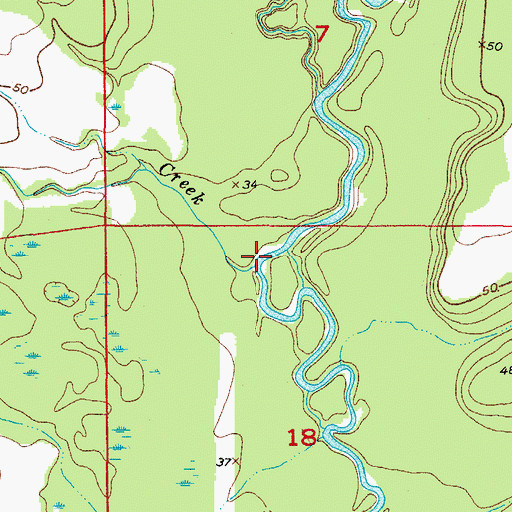 Topographic Map of Hickory Creek, FL