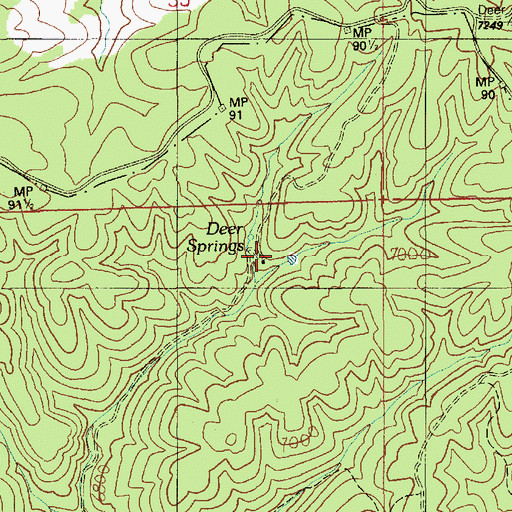 Topographic Map of Deer Springs Guard Station, AZ
