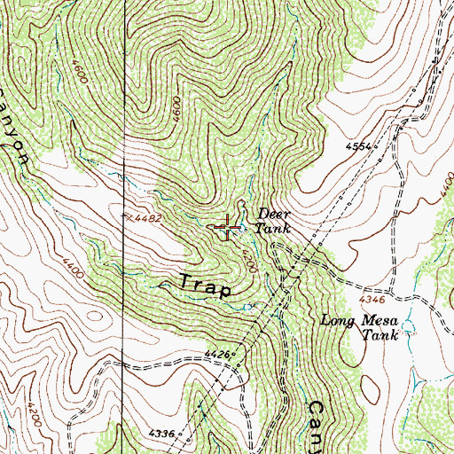 Topographic Map of Deer Tank, AZ