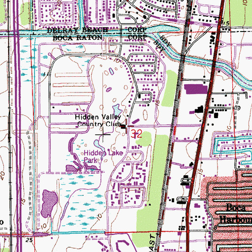 Topographic Map of Hidden Valley Country Club, FL