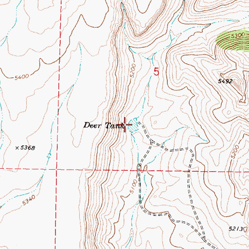 Topographic Map of Deer Tank, AZ
