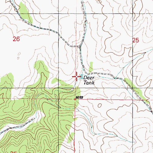 Topographic Map of Deer Tank, AZ