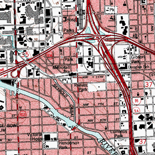 Topographic Map of Highland Park School (historical), FL