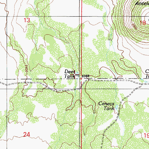 Topographic Map of Deer Tank, AZ