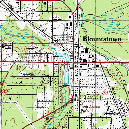 Topographic Map of Lake Hilda, FL