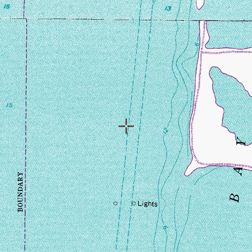 Topographic Map of Hillsborough Bay, FL