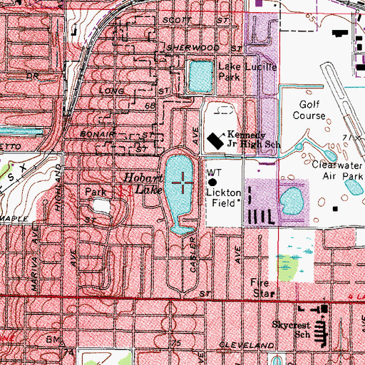 Topographic Map of Hobart Lake, FL