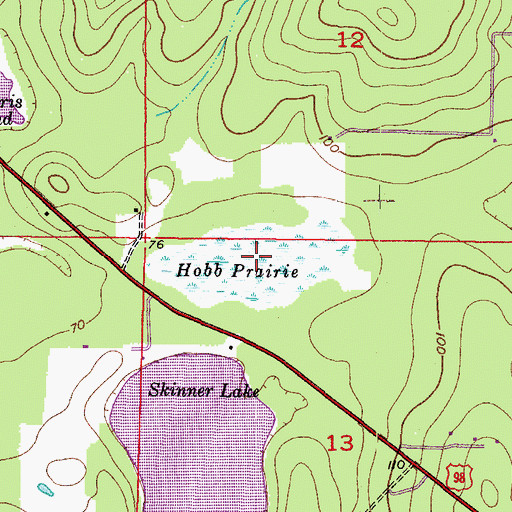 Topographic Map of Hobb Prairie, FL