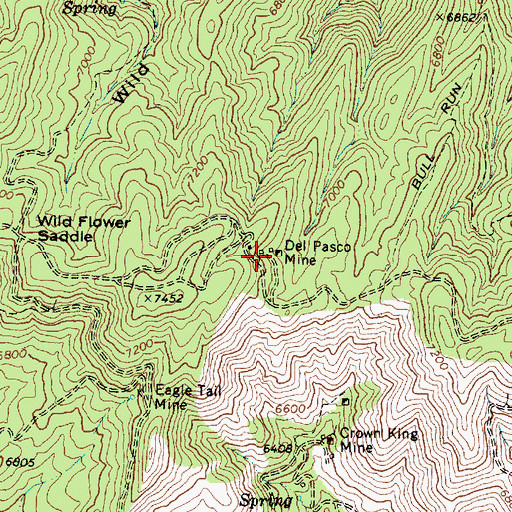Topographic Map of Del Pasco Mine, AZ