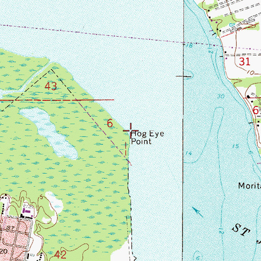 Topographic Map of Hog Eye Point, FL