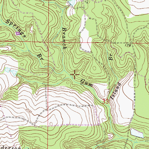 Topographic Map of Hog Pen Branch, FL