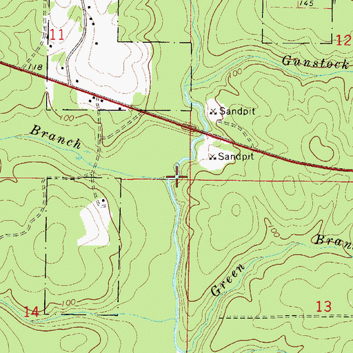 Topographic Map of Hog Pen Branch, FL