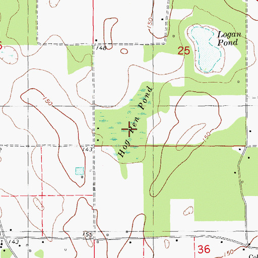 Topographic Map of Hog Pen Pond, FL