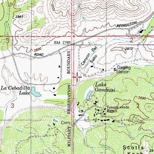 Topographic Map of Canyon del Salto, AZ
