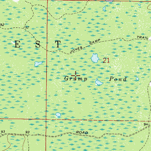 Topographic Map of Hog Pond Swamp, FL