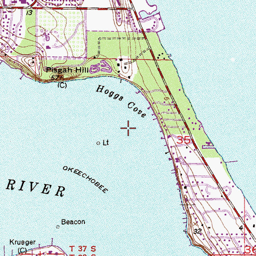 Topographic Map of Hoggs Cove, FL