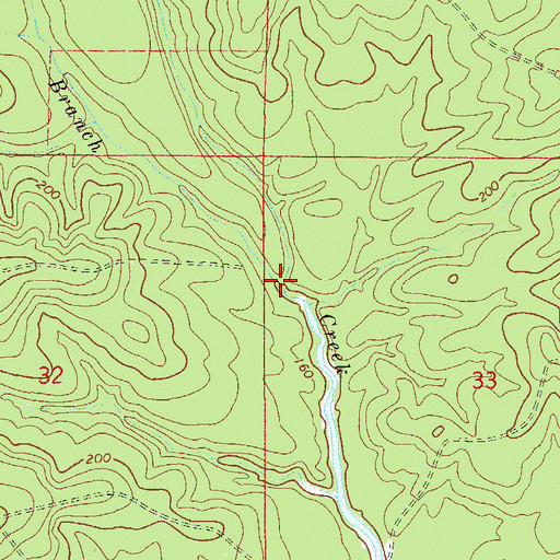 Topographic Map of Hogpen Branch, FL