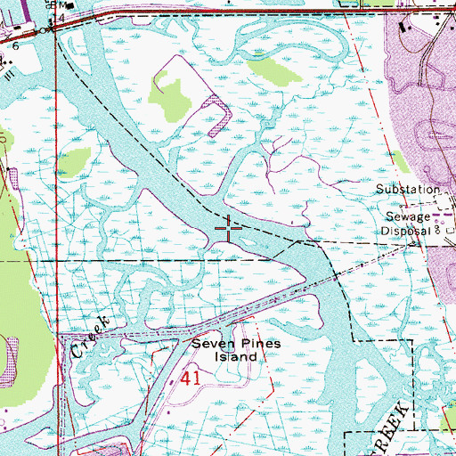 Topographic Map of Hogpen Creek, FL