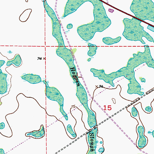 Topographic Map of Hogpen Slough, FL